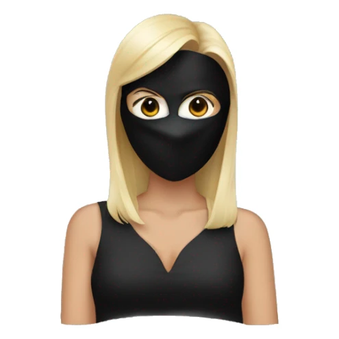 Woman wearing a black mask holding whiplash sticker