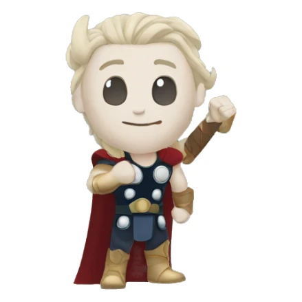 Could you please create an emoji that shows Thor raising his hand and moving it from side to side in a friendly greeting motion sticker