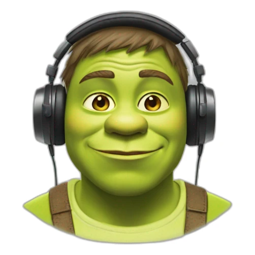 shrek the dj in glory to ukraine t shirt sticker