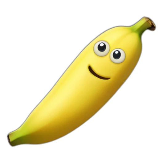 Banana with eyes happy sticker