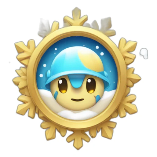 badge, medal, new year, snowflake, pokemon, picture, paint, draw sticker