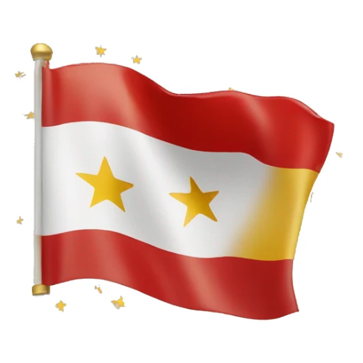 Spanish flag with gold stars sticker