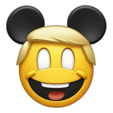 Donald Trump with mickey mouse ears sticker