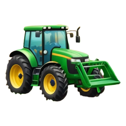 vibrant rural landscape with a tractor plowing fields, inspired by Farming Simulator 22. The design includes lush green fields, a barn, and a scenic countryside with trees and mountains in the distance. Transparent background sticker