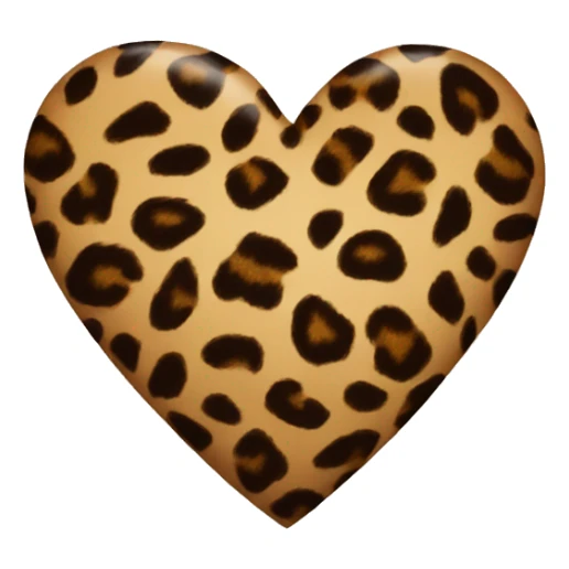  Leopard heart sticker