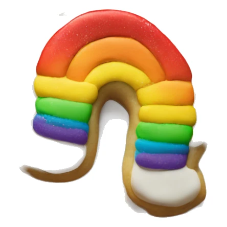 Create me a Christmas sugar cookie and make it a rainbow color sticker