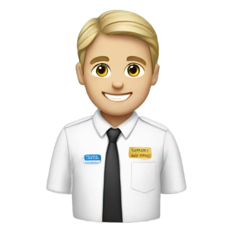 LDS Missionary wearing a nametag sticker