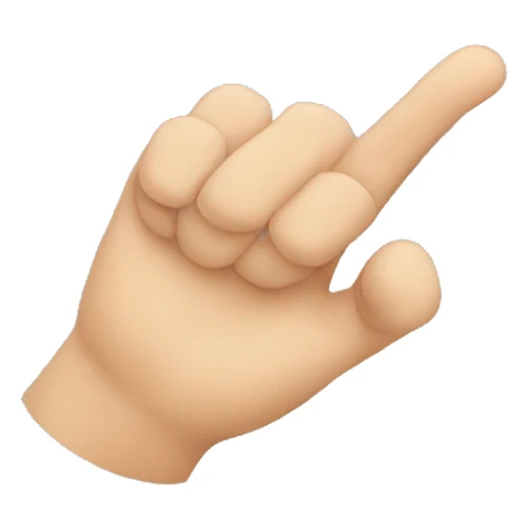 Finger and a thumb hand emoji sticker