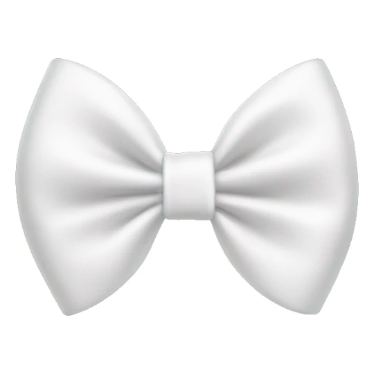 White bow sticker