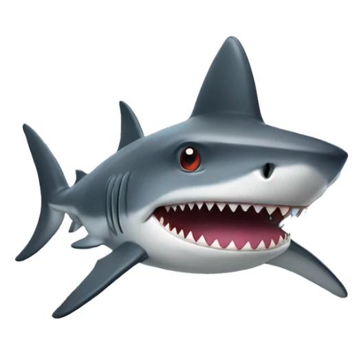 Shark with a top hat sticker
