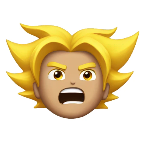 aNIMATED EMOJI OF SUPERSAYAN sticker