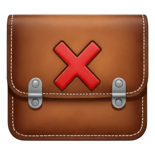 no money sign, empty wallet with a red X, no text sticker