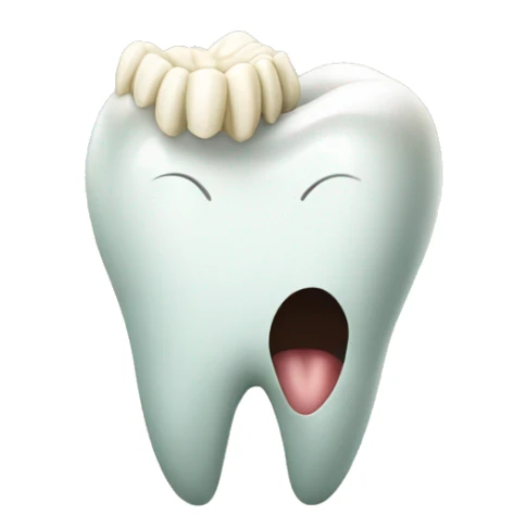 a fairy tooth holding a tooth sticker