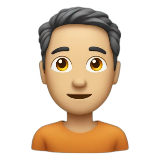 A men with 3 sound waves upward on sides  sticker