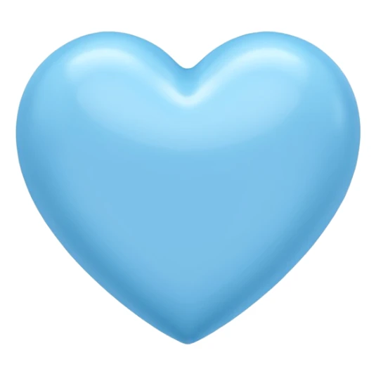 Soft blue love emoji sticker