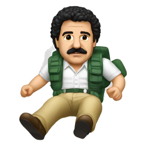 Pablo escobar fait du saut en parachute  sticker