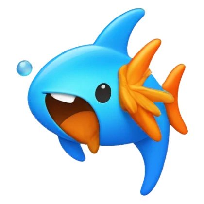 Una estrella de mar con color azul y naranja  sticker