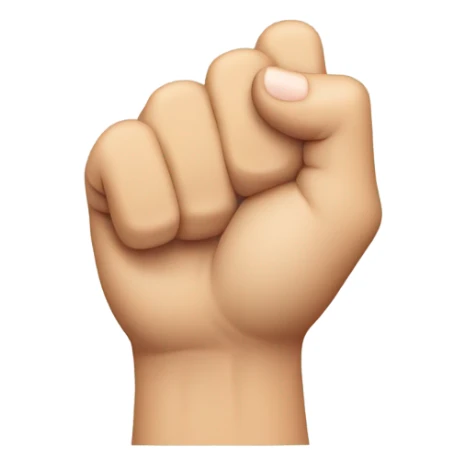 a fist facing up with index and pinky fingers facing up sticker