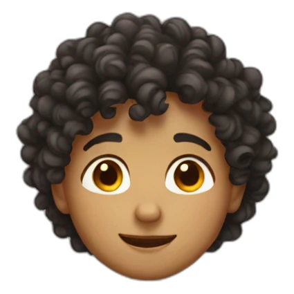 spanish boy with curly hair sticker