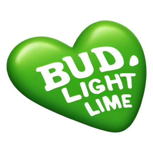 One of those chalky candy heart that reads Bud Light Lime sticker