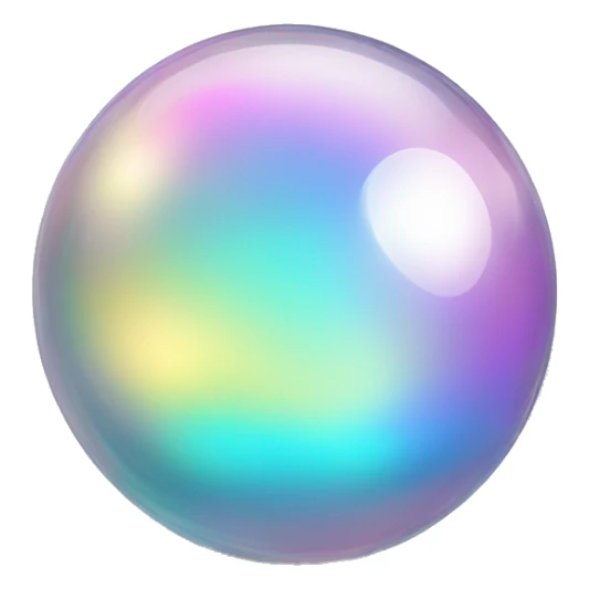 Sparkly glossy Pastel iridescent glass crystal glass marble ball sticker