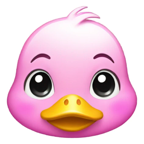 Cute yellow duck w pink ha sticker