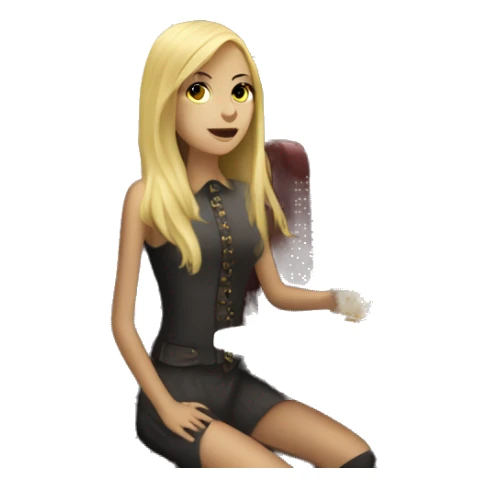 Blonde Girl on a steam train  sticker