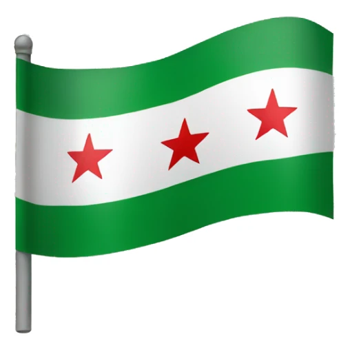 green syrian flag. 3 stars sticker