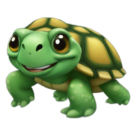 joker tortoise in front of the glass sticker