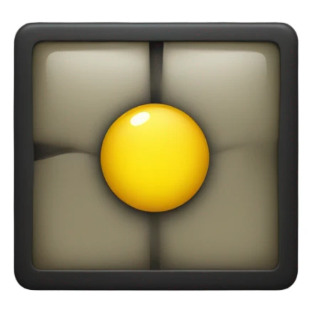 Rectangle top half black and bottom half yellow with yellow orb in Centre  sticker