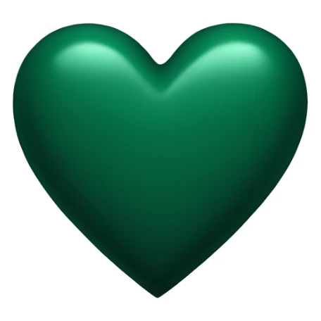 dark green heart sticker