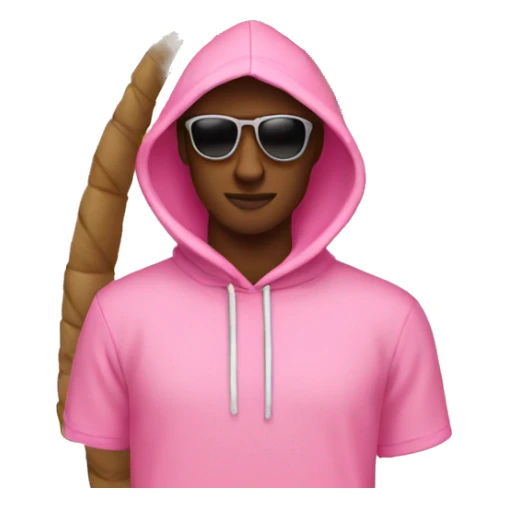 Pink palm palm hoodie sticker