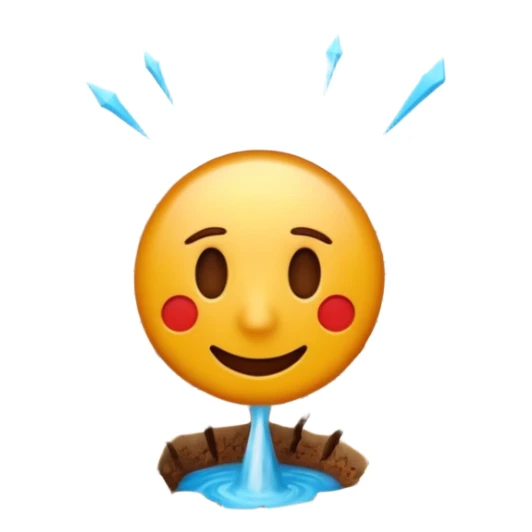 3D render of Drought Crack, miniature weather phenomenon, volumetric particle effects, parched brown earth ground texture, emoji style, isolated on white background --v 6.0. sticker