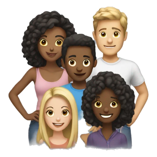 3 group of friends  sticker