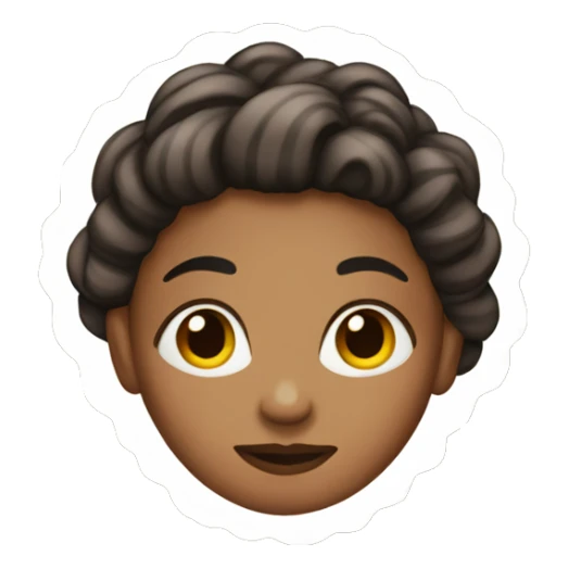 Woman with brown conrows sticker