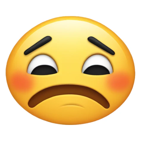 sad mouth with happy eyebrows sticker