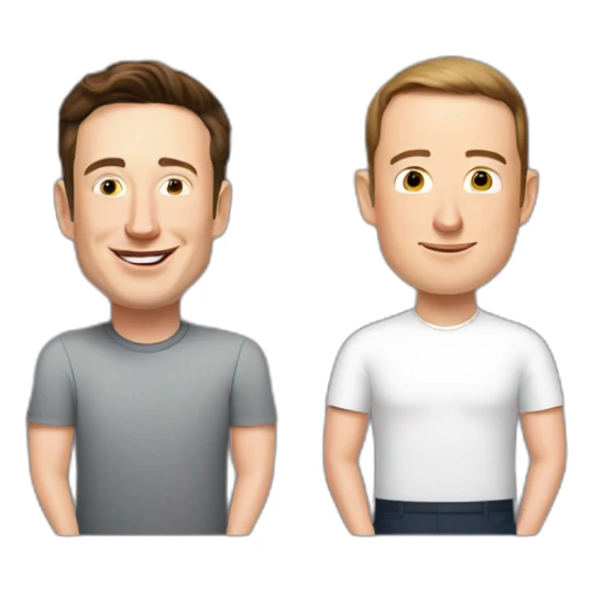 Elon Musk et Mark Zuckerberg sticker