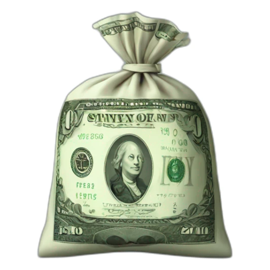 sachet of money sticker