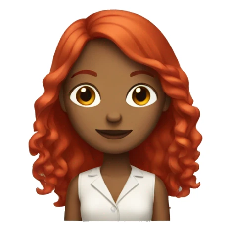 tropic girl with red hair sticker