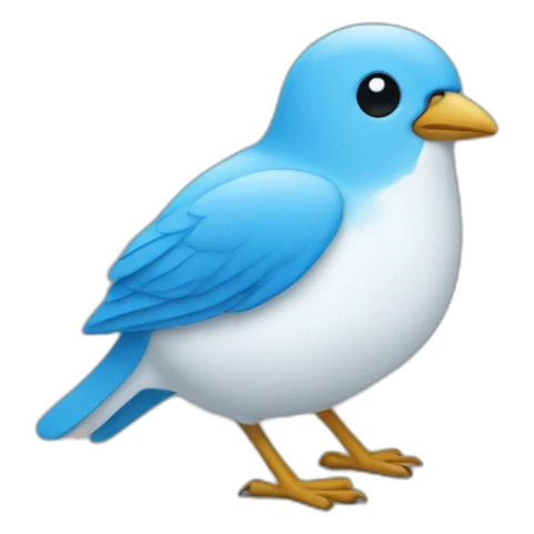 twitter bird blue and white sticker