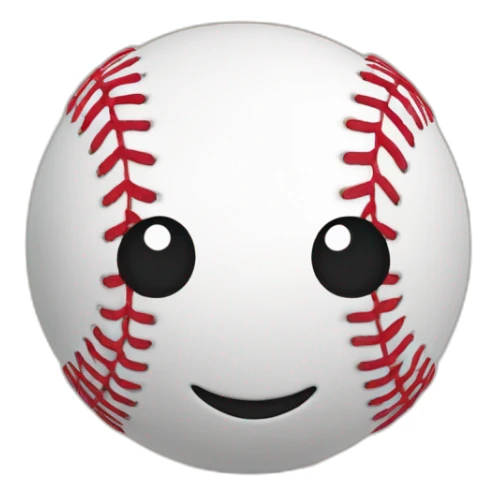BALLE DE BASEBALL EN FORME DE COEUR sticker