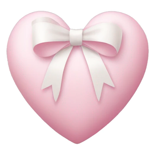 The pastel pink heart wrapped in white bow sticker