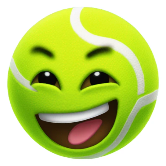 Tennis ball scared flying through the air sticker