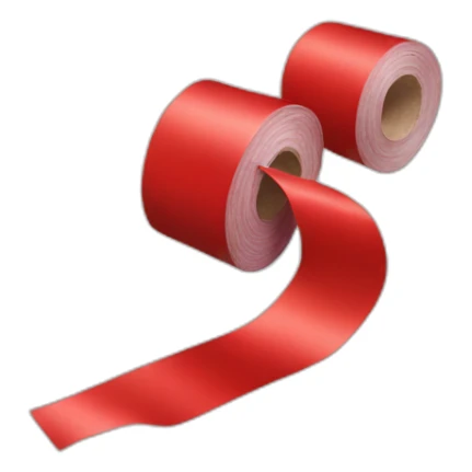 roll of red tape sticker