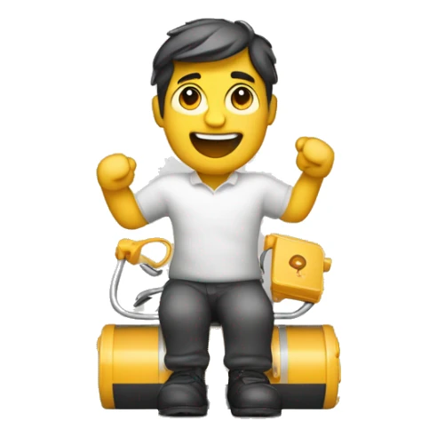 homme heureux faisant de la batterie sticker