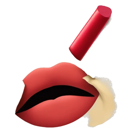 Paper with lipstick kiss sticker