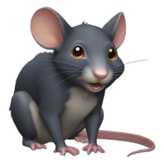 Une chauve souris qui tient un rat sticker