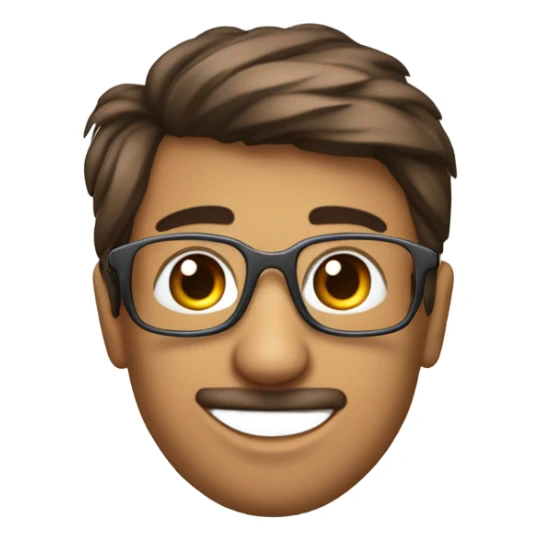 THEO, cheveux bruns courts et à lunettes avec à côté un colibri sticker