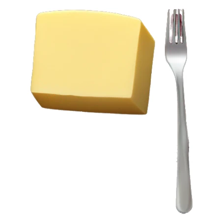 Realistic Butter on a burgundy plate sticker