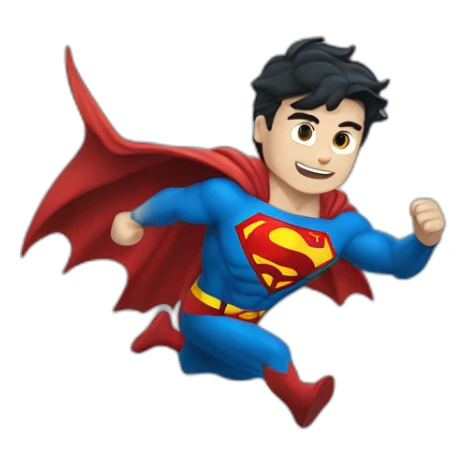 Superman qui sauve un énorme dragon sticker